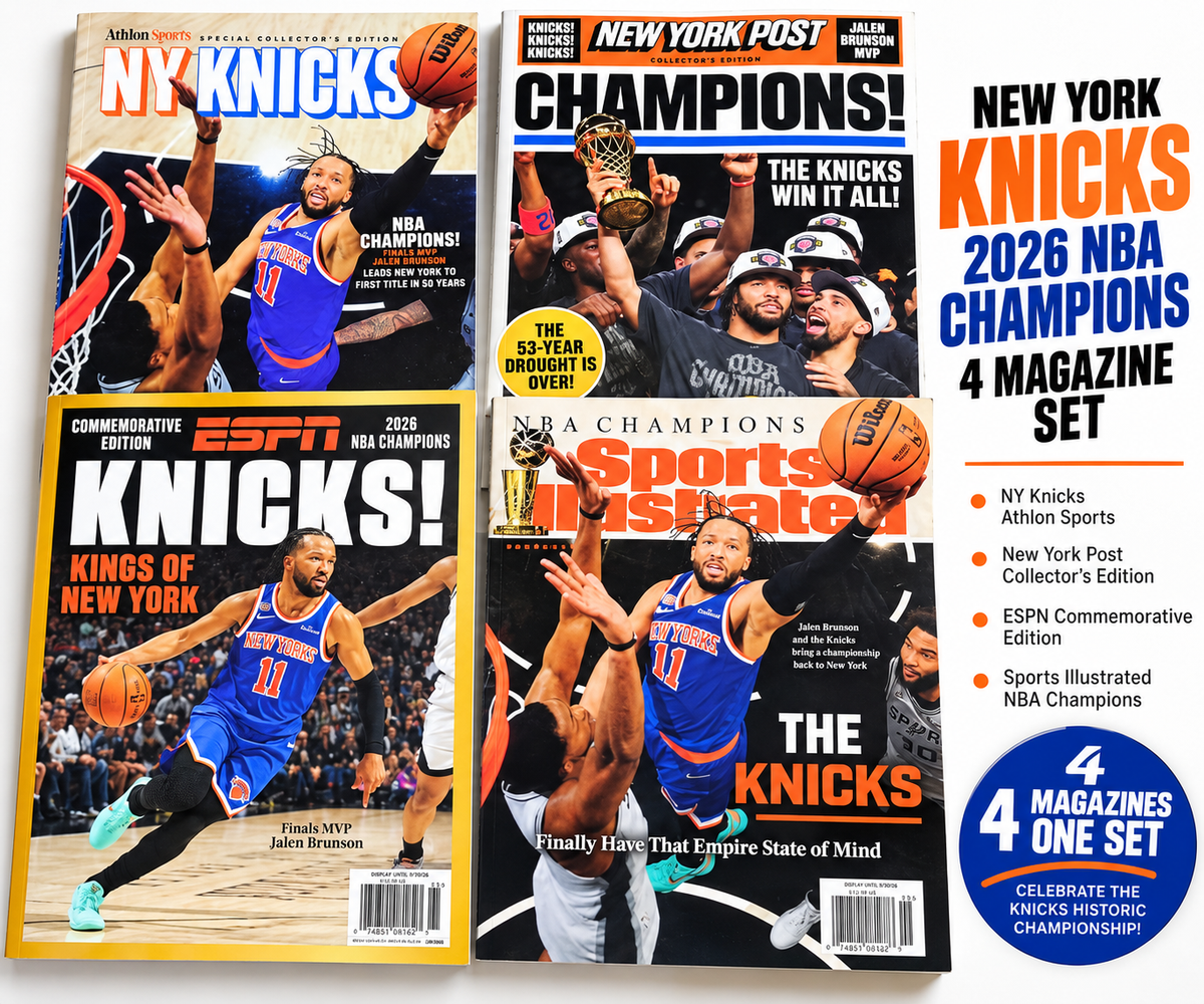 2026 NY Knicks NBA Champions Magazines – Sports Illustrated, ESPN, NY Post, Athlon -  four-magazine bundle