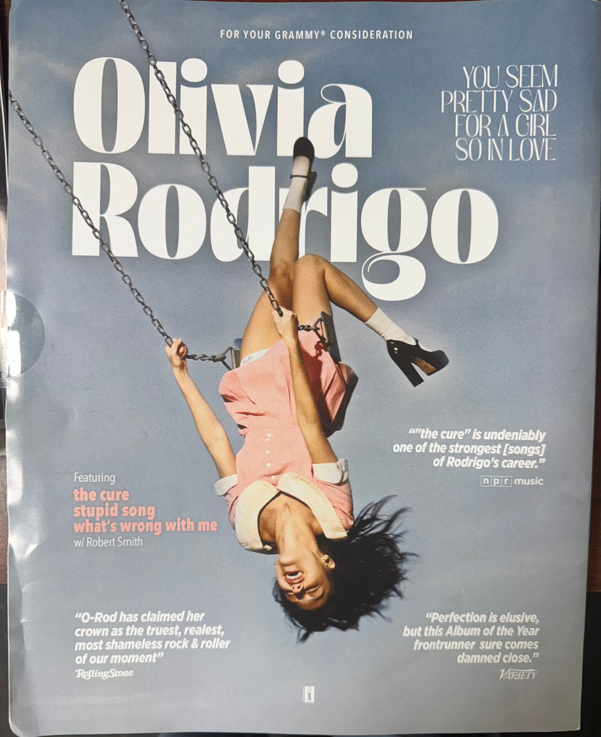 Billboard Magazine Oct 2026 - Grammy 2027 FYC: Olivia Rodrigo