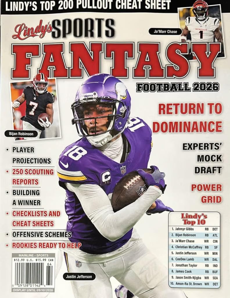 Lindy’S Sports Fantasy Football 2026 Magazine Issue 64