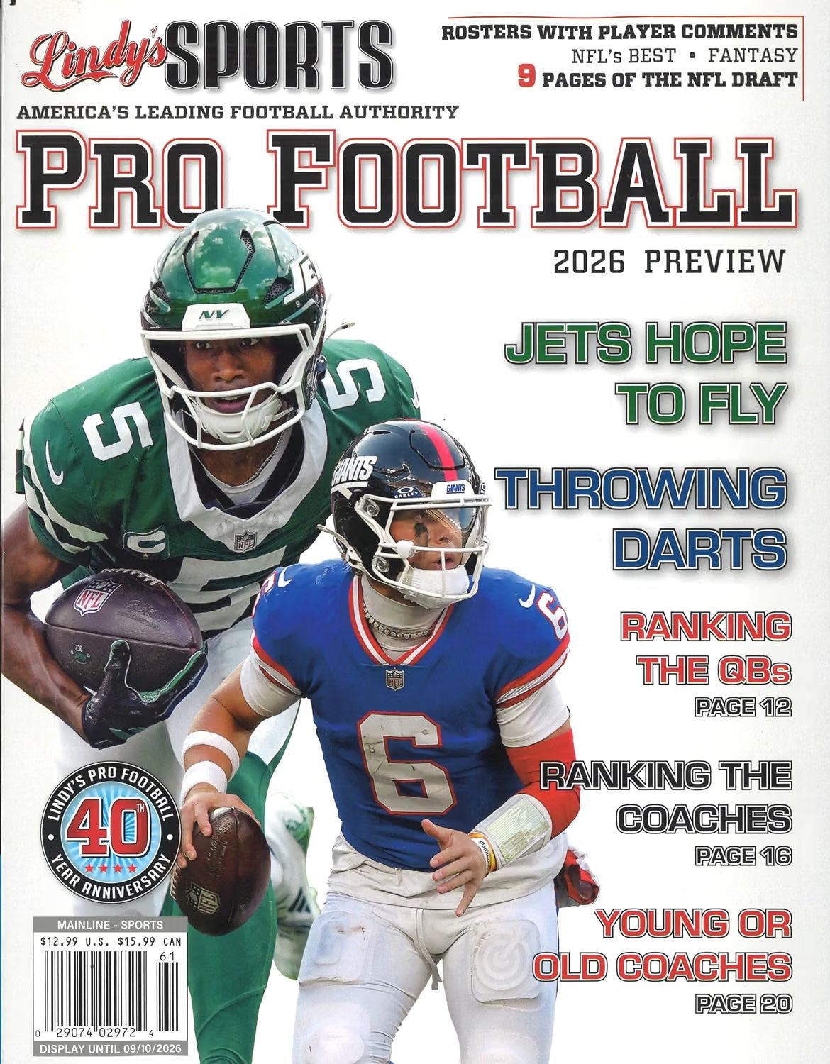 Lindys Sports Pro Football 2026 - Jets & Giants