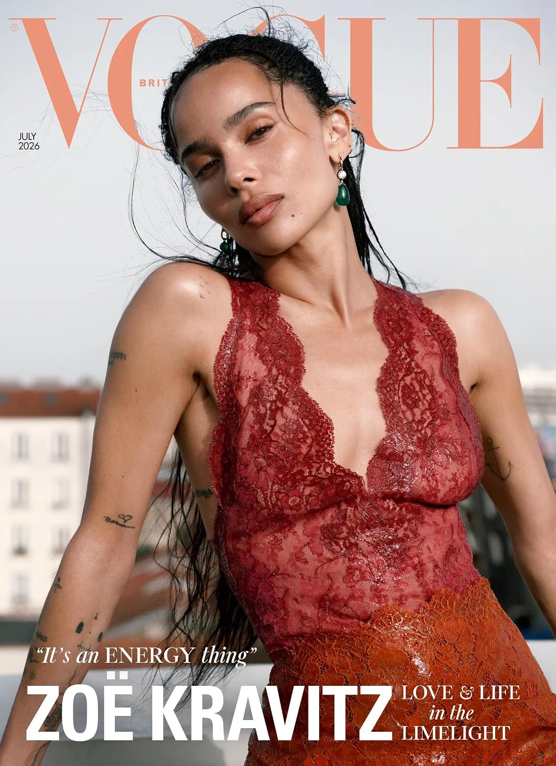 British Vogue Magazine July 2026 : Zoe Kravitz
