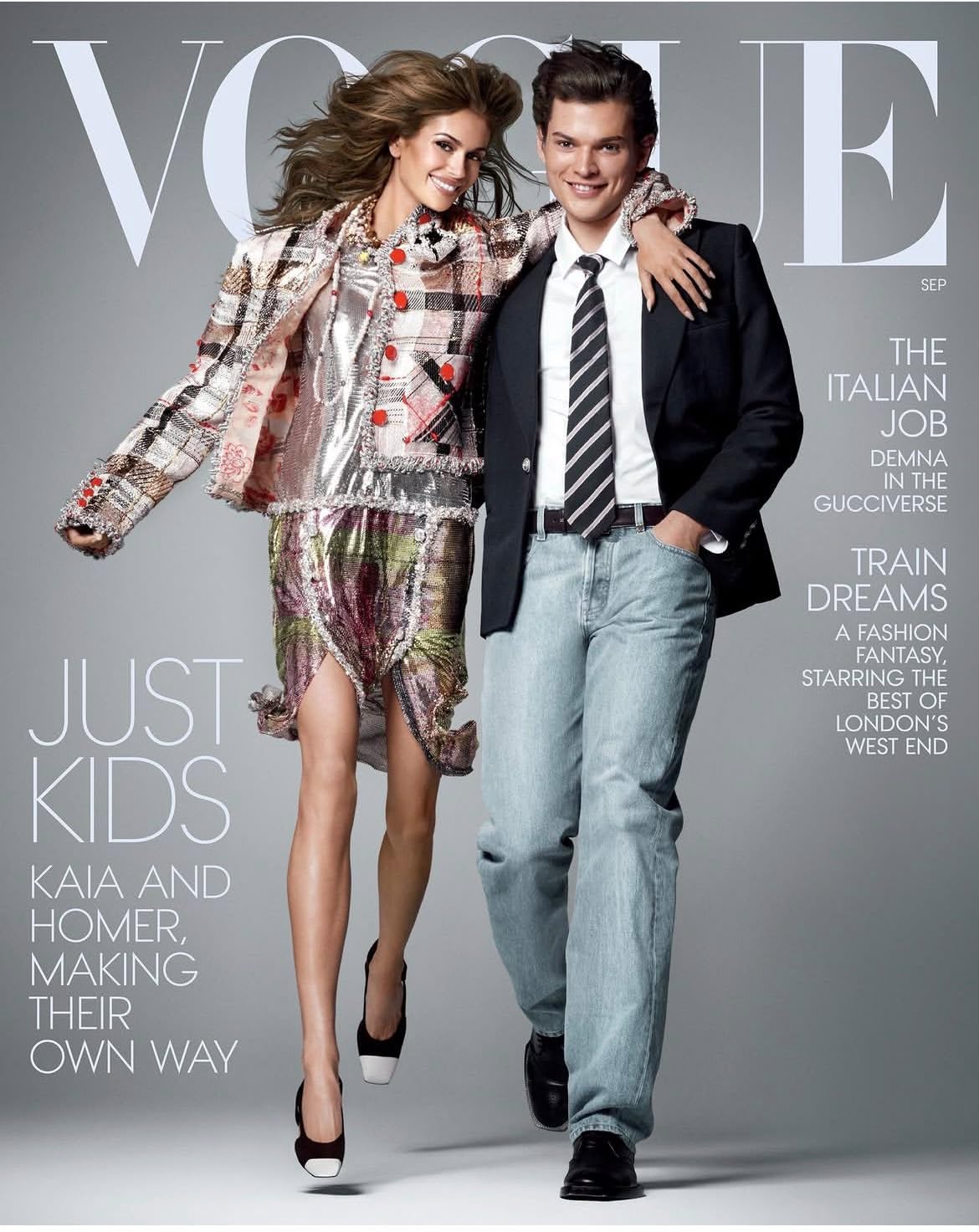 Vogue USA Magazine September 2026 : Kaia Gerber and Homer Gere